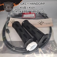 GAS CABLE + HANDGRIP KVB / KVY CARBON SPACY CARBONBEAT VARIO 110 OLD VARIO 110 TECHNO HIGH QUALITY G