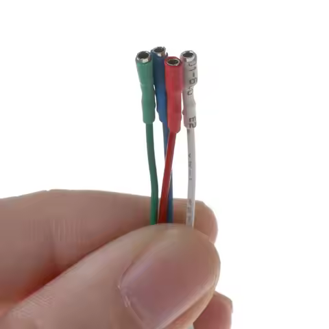 4PCS Universal Silver Leads Wires Header Wire Cable 40mm for 1.2-1.3mm Pins Turntable Phono Headshel