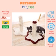 Star-shaped scratching post for cats