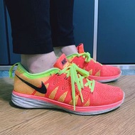 NIKE FLYKNIT LUNAR 2 WMENS 二手 慢跑鞋 橘黃色 編織 US6 23.5號 620658-603