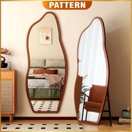 PATTERN Nordic Full Length Large Wood Frame Stand Mirror OOTD Hanging Full Body 160x60cm Cermin Panj