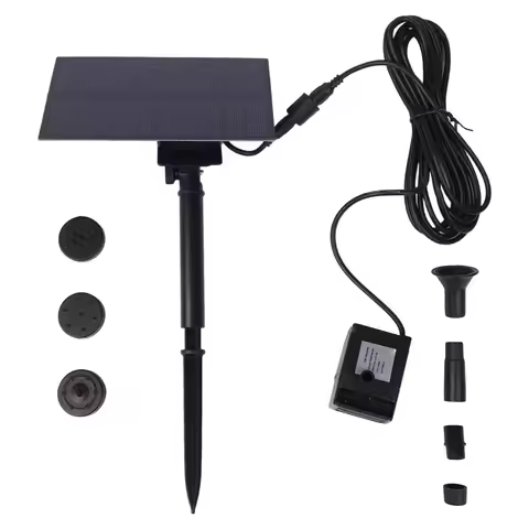 5W/5V Solar Water Pump Garden Decoration With Plug-in Solar Panel Fountain 180L/h Garden Solar Fount