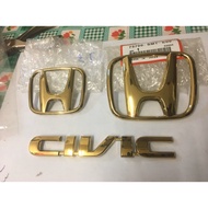Honda Civic Es Gold Emblem Logo Grill rx rs facelift doble layer es9