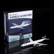 SQ Wings 1: 200 Alloy Airplane Model Hensa Airlines A340-600 D-AIHZ