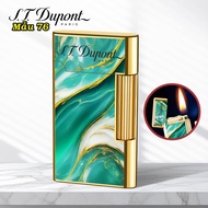 HỘP QUẸT BẬT LỬA XĂNG ĐÁ DUPONT VÂN MÂY XANH KIM LOẠI NHỎ GỌN BỀN ĐẸP