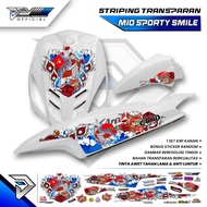 MIO SPORTY TRANSPARENT STRIPING | MIO SMILE | JAPANESE KOI ARAI MOTIF | YAMAHA MIO BODY STICKER