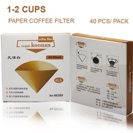 กระดาษกรองกาแฟ ทรงกรวย (Cone shape) สีขาว สำหรับถ้วยกรอง