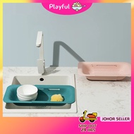 【PLAYFUL】Sink Colander Kitchen Extendable Sink Drain Strainer Basket