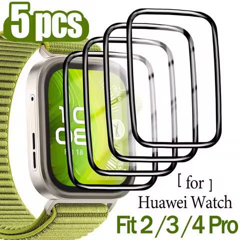 5-1PCS for Huawei Watch Fit4 Pro Fit 3 Soft Screen Protector Flexible PMMA Protective Film for Huawe