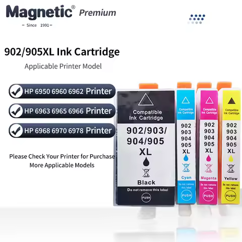 For HP 902 903 904 905 XL Full Ink Cartridge For HP Officejet Pro 6950 6960 6962 6963 6965 6966 6968