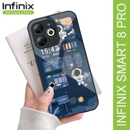 Softcase Glossy Glass Case Infinix Smart 8 pro SK-182 Soft Case Infinix Smart 8 Hd Glass case Infinix Smart 8