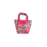 Lunch tote bag/small dot pink flower