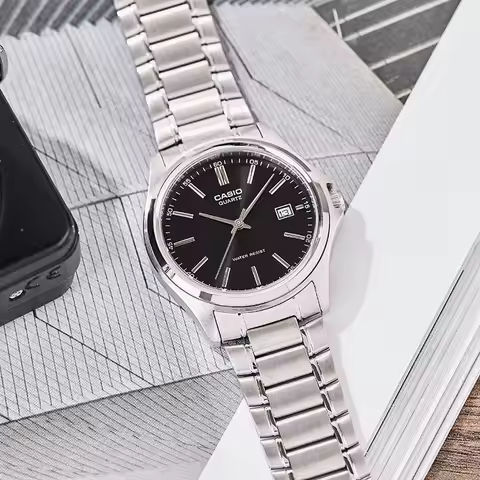 Casio MTP-1239D-1A/2A/7A Business Hand Men's Watch Date Display Waterproof Steel Strip Simple Quartz