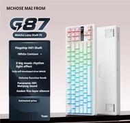 MCHOSE G87โครงสร้างปะเก็นคีย์บอร์ดแบบกลไกแบบไร้สาย10000Mah ปุ่มร้อน Swap Rgb E-Sports คีย์บอร์ดเล่นเ