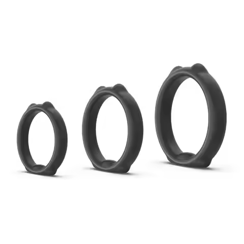 3PCS Silicone Cock Ring Set Male Erection Support Delay Ejaculation Bedroom Lover Game Flexible Ring