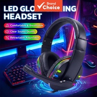 SPRISE G15 Earphones RGB LED Light Mic USB P2 Interface Headphones Gaming for PC Computer Video Game