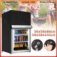 Upright Freezer Cover Thickened Waterproof Outdoor Refrigerator Fridge Protective Cover With Zipper