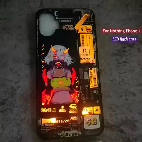 For Nothing Phone 1 2 3 Luminous LED Flash Case for Nothing Phone 1 One Lighting Up Cover Glass Coqu