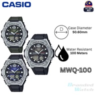 CASIO MWQ-100 MEN DIGITAL QUARTZ YOUTH TIMEPIECES DATE DAY RESIN STRAP WATCH  MWQ-100-1A MWQ-100-2A 