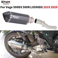 Slip On For Voge 500DS 500R LX500DS 2019 2020 Motorcycle Exhaust Muffler Escape Modify Mid Link Pip