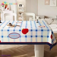 Dopamine Apple Plaid Pvc Tablecloth Household Waterproof Table Cover Ins Style Thickened Furniture D