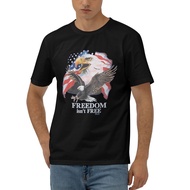 American Flag Bald Eagles Freedom Isn'T Free Popular Cotton Tshirt For Men