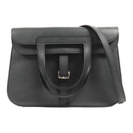 HERMES Evercolor皮革Halzan 25銀扣手挽肩背兩用袋