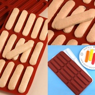 【FDX】 【Laguna】Finger Biscuit Silicone Mould15 Cavities Cereal Bars Baking Mould Tiramisu Cake Eclair