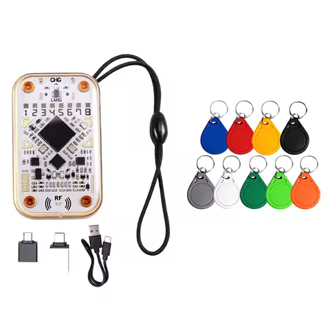 B92B-Chameleon Ultra V2.0 RFID Smart Chip Reader Emulator +9CUID Keychain 125Khz 13.56Mhz Card Decod