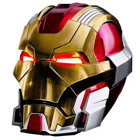 Iron Man Helmet Mk17 Electric Multi-Piece Opening Closing Helmet Voice Control LED Eyes Cosplay Prop