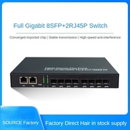 Gigabit 8SFP+2RJ45 SFP Fiber Optic Switch SFP Port Fiber Optic Transceiver