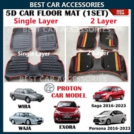 Car 5D Carpet Proton X70 Saga Persona Wira Waja Exora Iswara BLM FLX Floor Mat