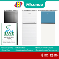 (Save 4.0) Hisense Refrigerator (500L) Durable Inverter Technology 2-Door Fridge RT549N4ABU / RT549N4AWU /RT549N4AW-MBU
