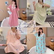 Baju Daster Renda Lengan Pendek Wanita LD 120 Ukuran Besar Jumbo Baju Tidur Piyama Lucu Bahan Adem F