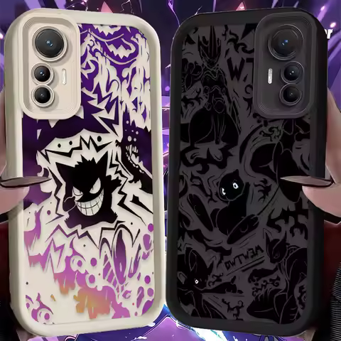 P-Pokemon Gengar Case For Xiaomi Poco X7 X6 X5 X3 NFC F7 F6 F5 F3 M7 M6 Pro 4G 5G Mi 12 11 Lite NE 5
