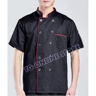 (Ready Stock) Chef Uniform Hotel Kitchen Restaurant Chef Jacket / Baju Masak / Baju Chef(Black)