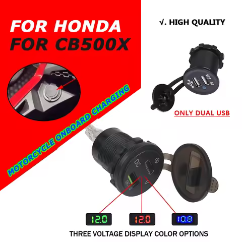 For HONDA CB500X CB 500 X CB 500X CB500 X 2023 Accessories Dual USB Charger Plug Socket Power Adapte