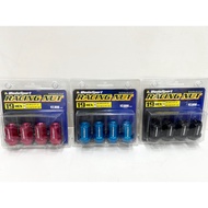 WEDS RACING Short LUG NUT 19 HEX Type RED / BLUE / BLACK - (M12 X 1.5 / M12 x 1.25)