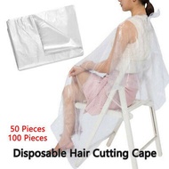 100pcs 50pcs Disposable Plastic Hair Dye Salon Cape PE Hairdressing cape for Hair Dye SOP Penang