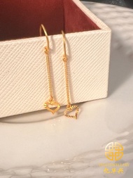 Love Earrings Gold 916 Anting-Anting Cangkuk Gantung Hati Emas 916 千秋爱心耳饰 YHH