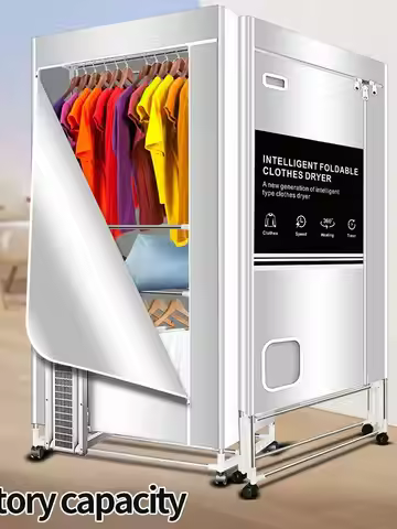 Portable Electric Clothes Dryer,110V - 1600W Heated Clothes Airer,Travel Heated Clothes Dryer with T