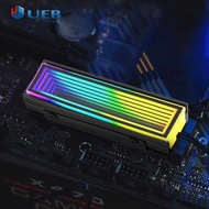 M.2 SSD Nvme ระบายความร้อนด้วยหม้อน้ำเครื่องทำความร้อน5V 3PIN ARGB อะลูมินัมอัลลอยการซิงค์ AURA ต้านทานความร้อนสำหรับ M.2 2280