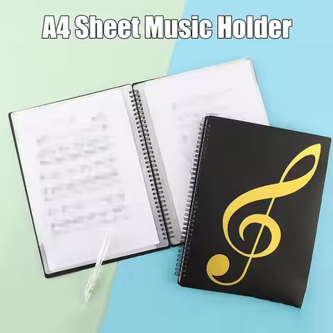 Sheet Music Folder Music Folders Binder Music Choral Storage Holder Band Folder, A4 Size Black Folde