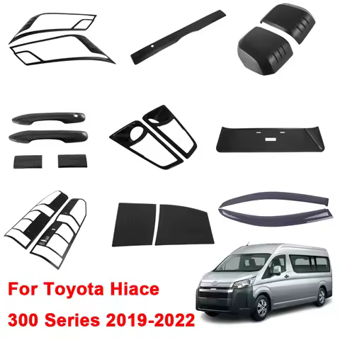For Toyota Hiace 300 Series 2019 2020 2021 2022 ABS Fog Light Cover Door Handle Bowl Frame Side Body