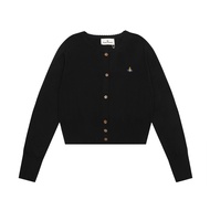 British Authentic 25 Vivienne Westwood Western Dowager Vivian Saturn Embroidered Womens Wool Knitted