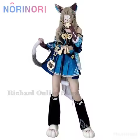 Kirara Cosplay Costume Wig Game Genshin Impact Ear Tail Kawaill Cat Cute Kirara Dress Halloween Kitt