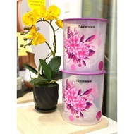 [LOCAL SELLER] Set Bekas Makanan TUPPERWARE Camellia One Touch Canister Large (2pcs) 4.3L