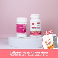 ♞,♘Oswell [ 1 Collagen Maxx 90 Tablet + 1 Gluta Maxx ] for Anti Aging and Glowing Skin FDA APPROVED