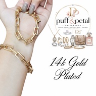 CM 14k Gold Coated Link Bracelet