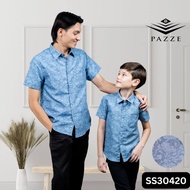[Batik Sedondon 2/2] Pazze Printed Batik Slim Fit Short Sleeve Kids Set - 420C/432C/434C/435C C2-C4/